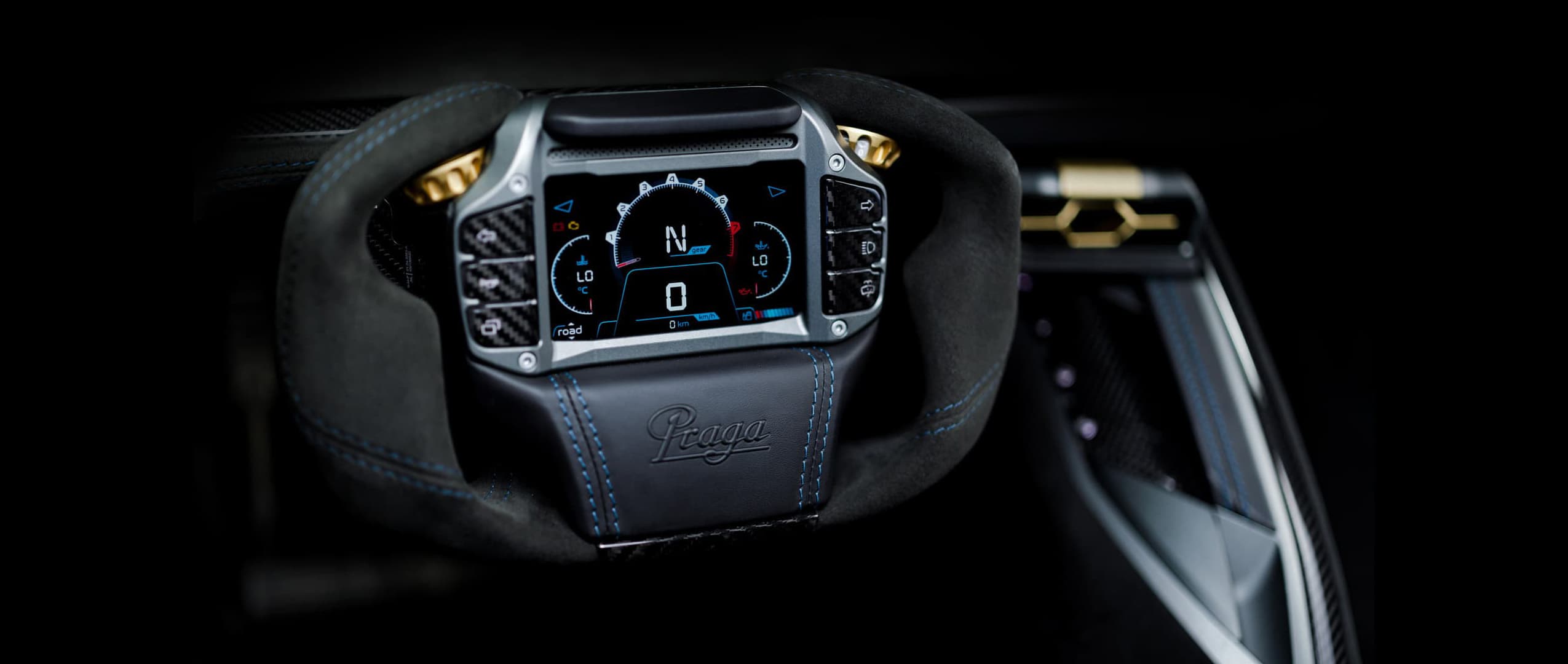 Steering wheel with display